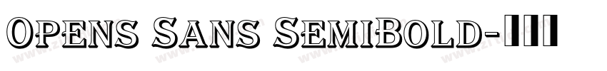 Opens Sans SemiBold字体转换